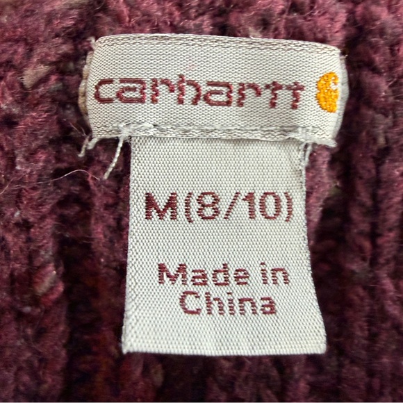 Carhartt Rocksprings Cable Knit Women's Sweater in Burgundy Sz M (8-10) - Picture 3 of 6
